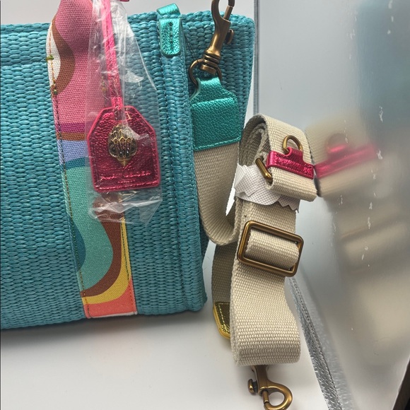 Kurt Geiger London small Southbank Shopper Bag in aqua blue NWT - Picture 5 of 12